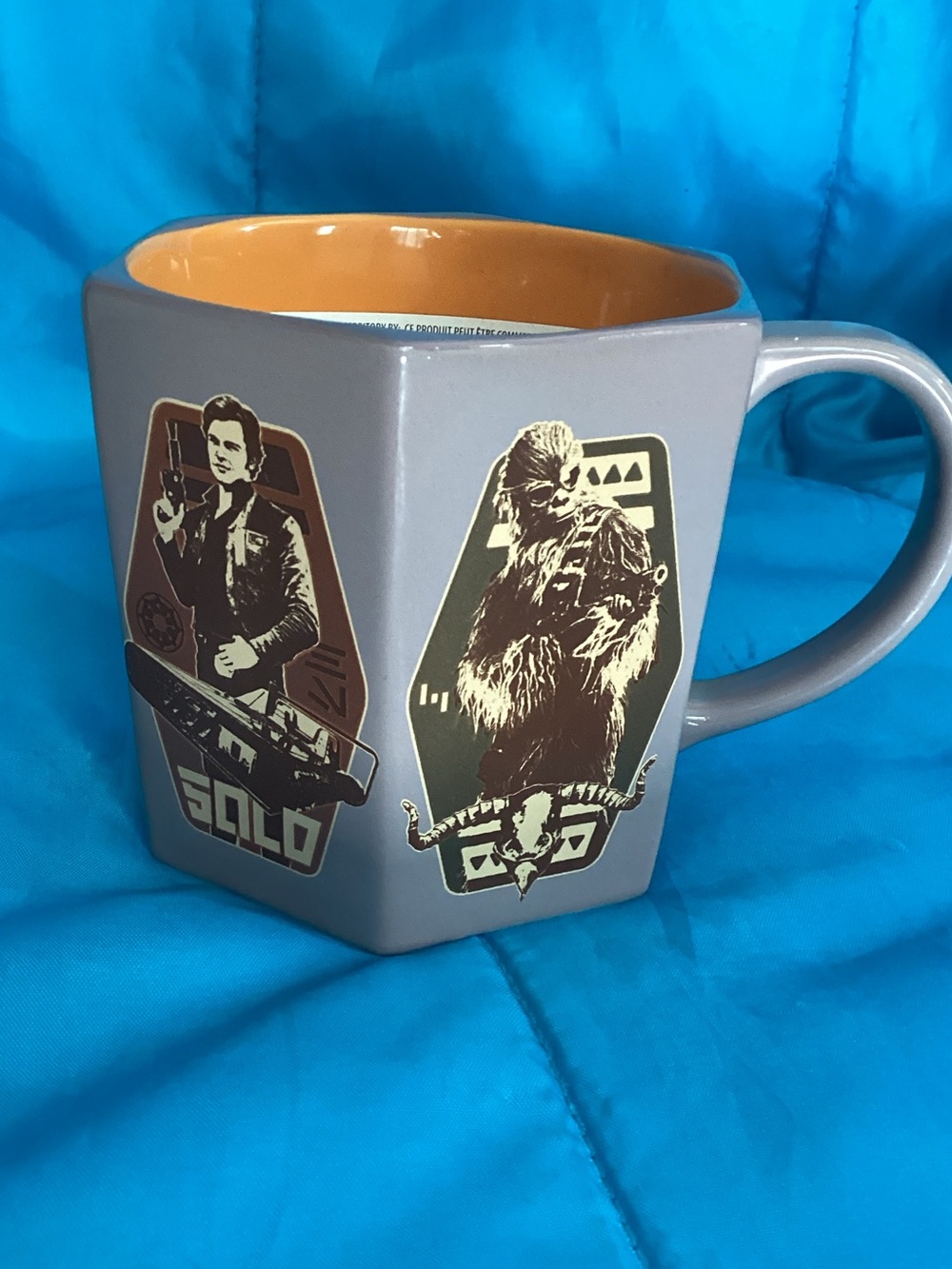 Star Wars Themed Gray and Orange Ceramic Mug - Unbranded